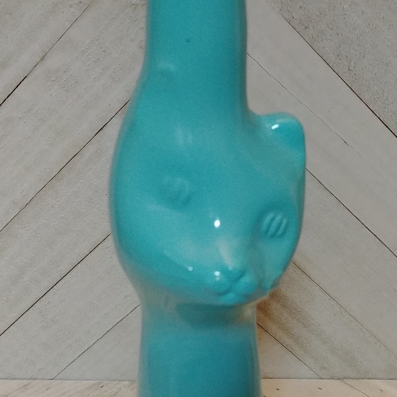 Moselland Happy Cat Rheinhessen  Collection Teal Blue/Green 2018 Bottle Empty - Picture 3 of 6